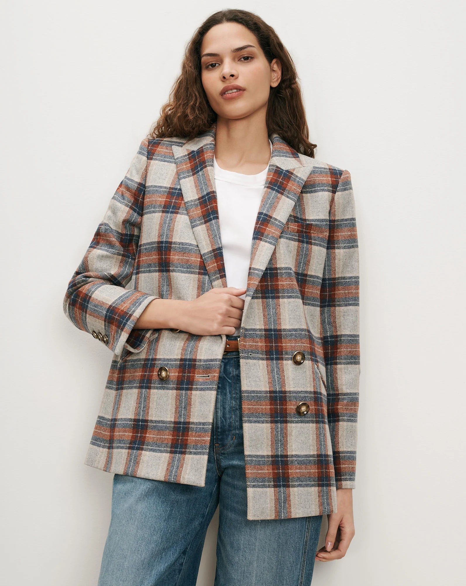 Veronica Beard Oria Plaid Dickey Jacket
