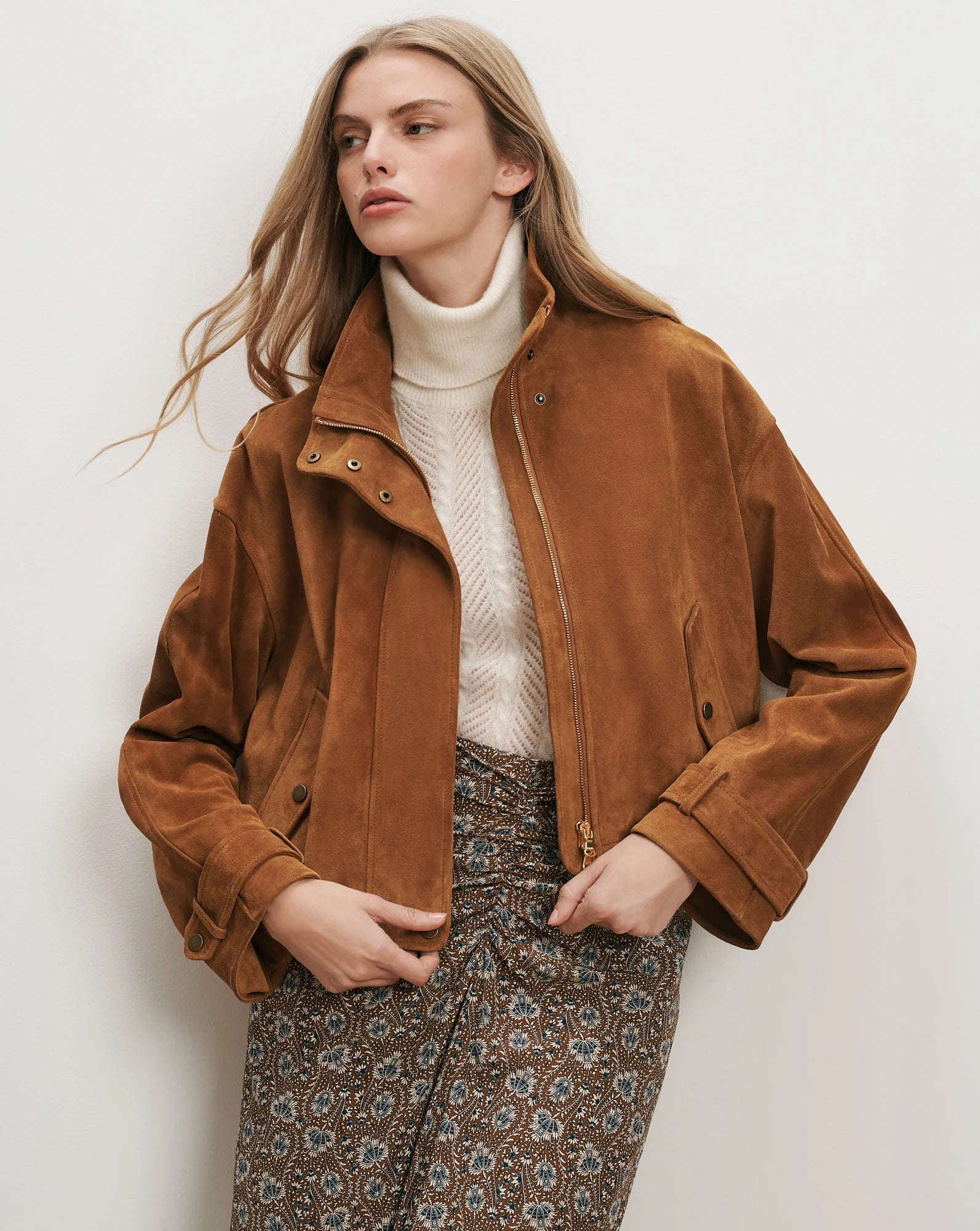Veroncia Beard Bateman Suede Jacket