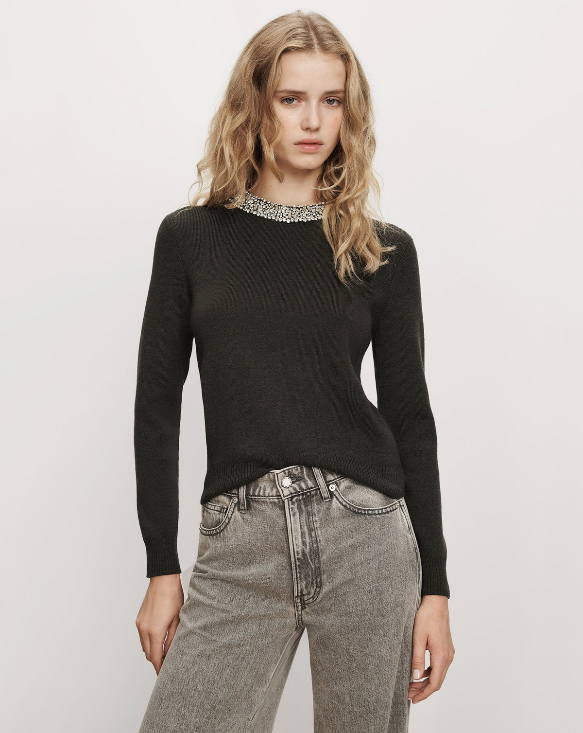 Veronica Beard Daro Embellished Pullover
