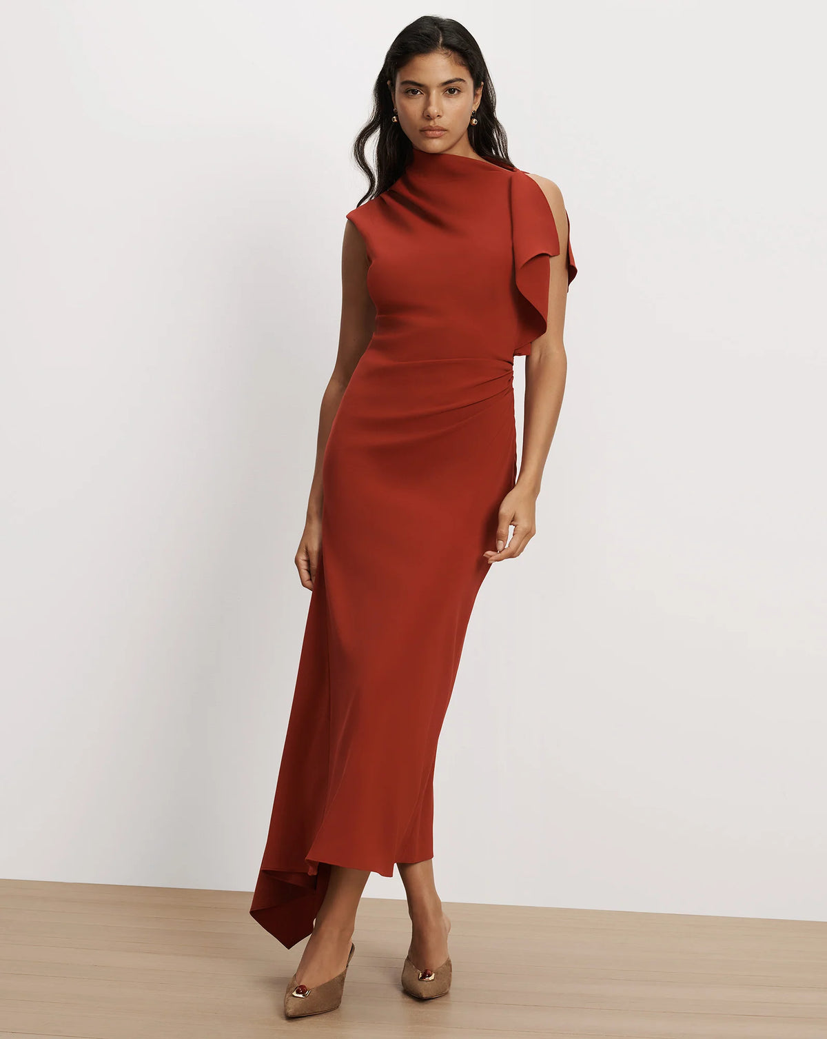 Veronica Beard Brett Asymmetric Midi Dress