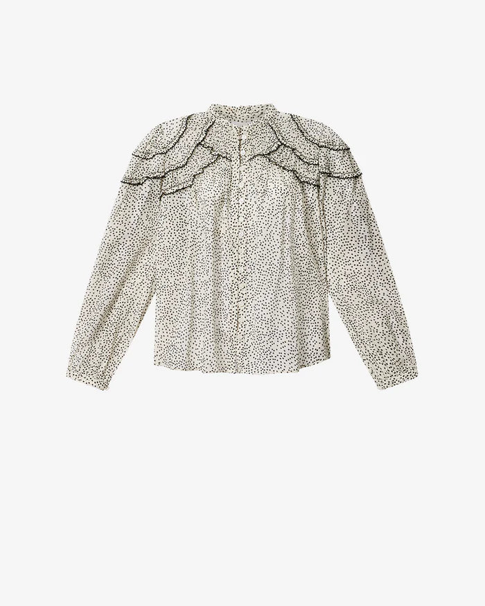 Isabel Marant Christa Blouse - Ecru/Black