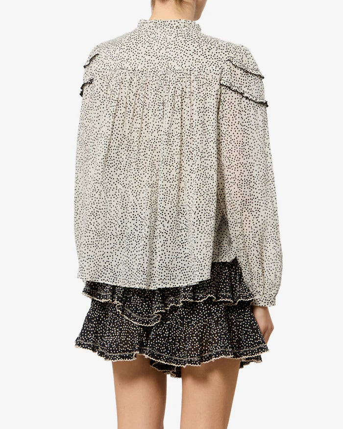 Isabel Marant Christa Blouse - Ecru/Black