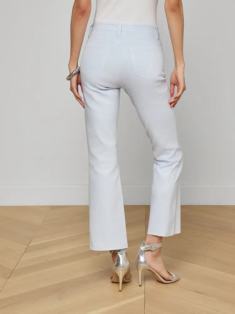 L'Agence Kendra Coated Cropped Flare Jean