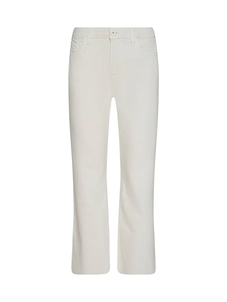 L'Agence Wanda H/R Crop Wide Leg Jean - Light Ecru