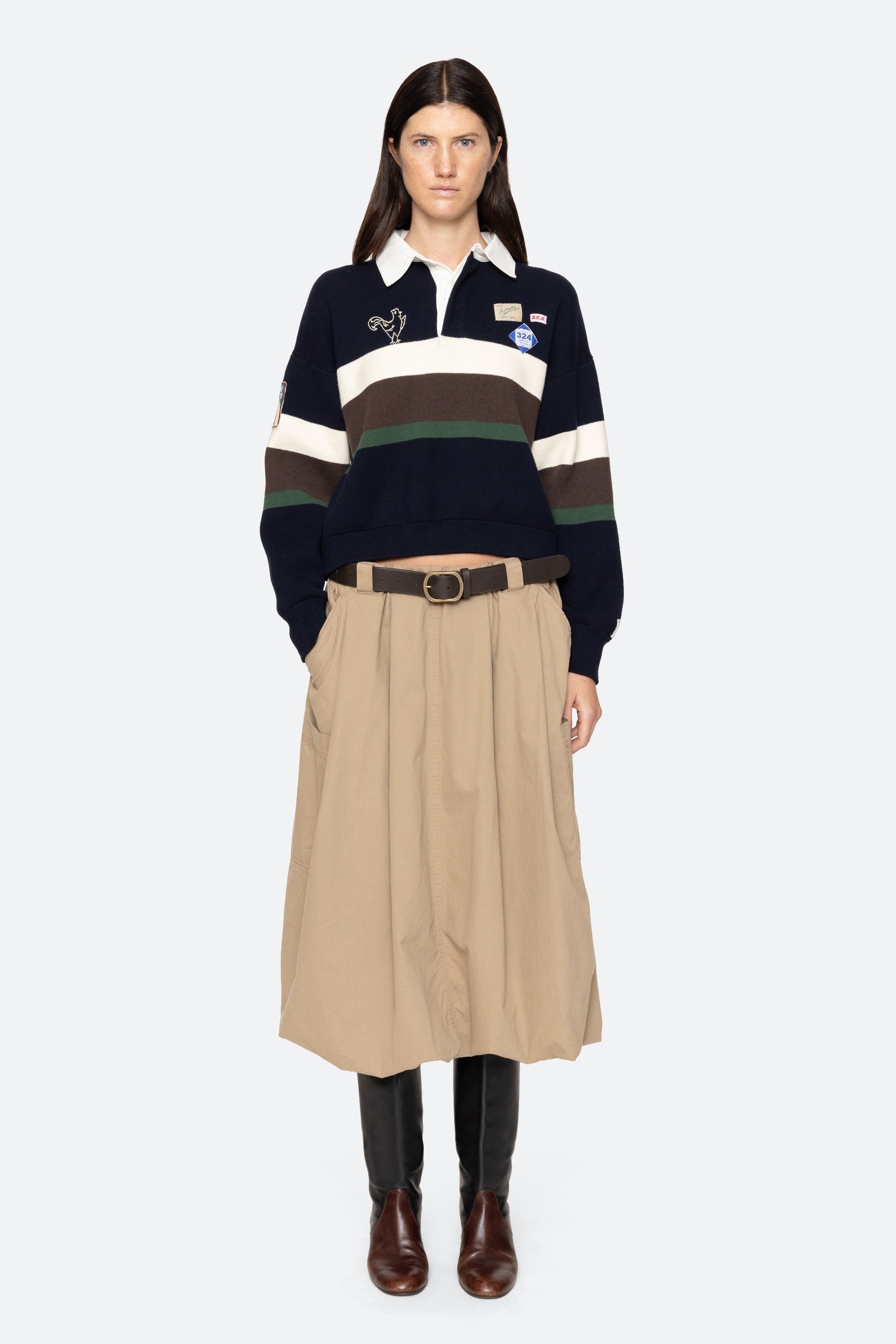 SULLIVAN SPORTSWEAR BELTED BUBBLE SKIRT (D1)