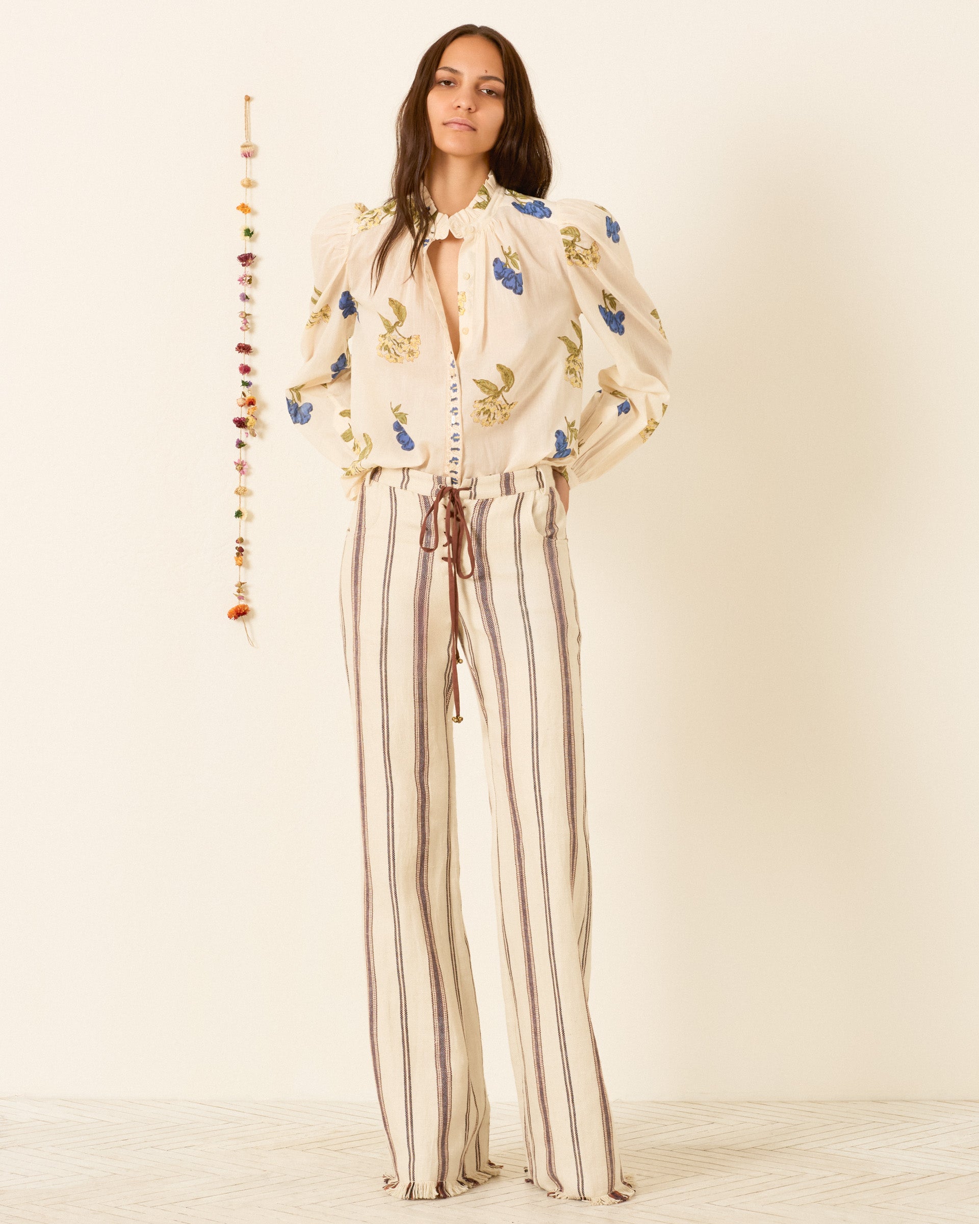 Annabel Blueberry Flora Shirt