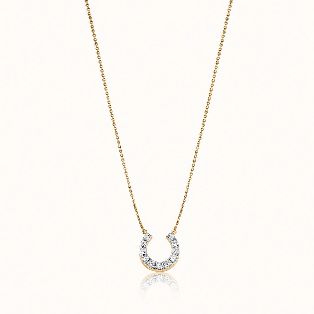 Hyou Shimmering Horseshoe Diamond Necklace