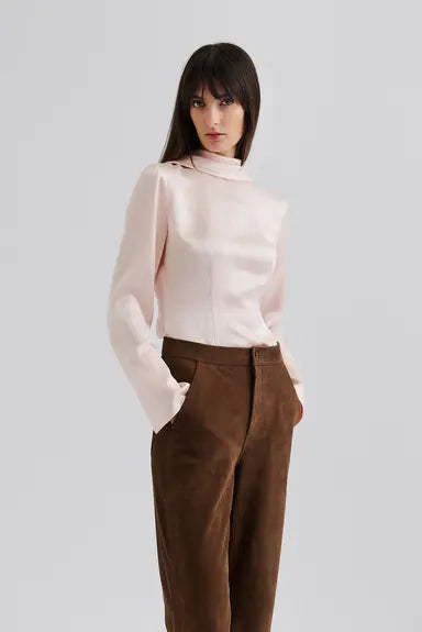 Malina Celene Tie Detailed Satin Blouse