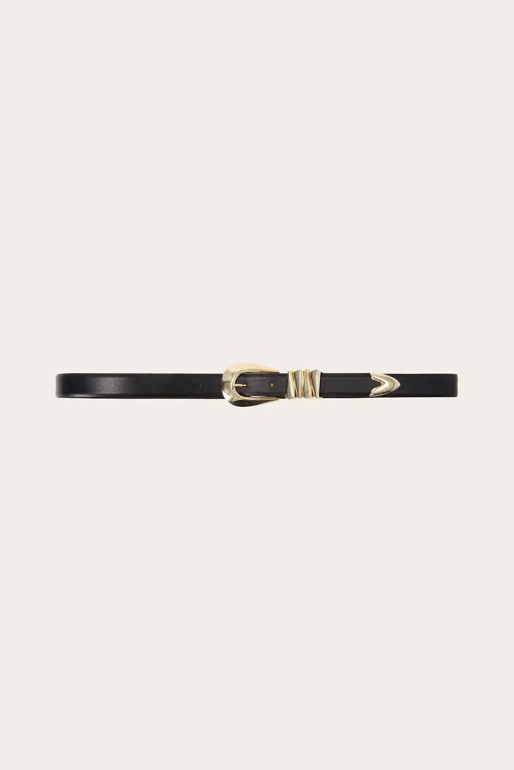 Malina Azelia Buckle Leather Belt - Black