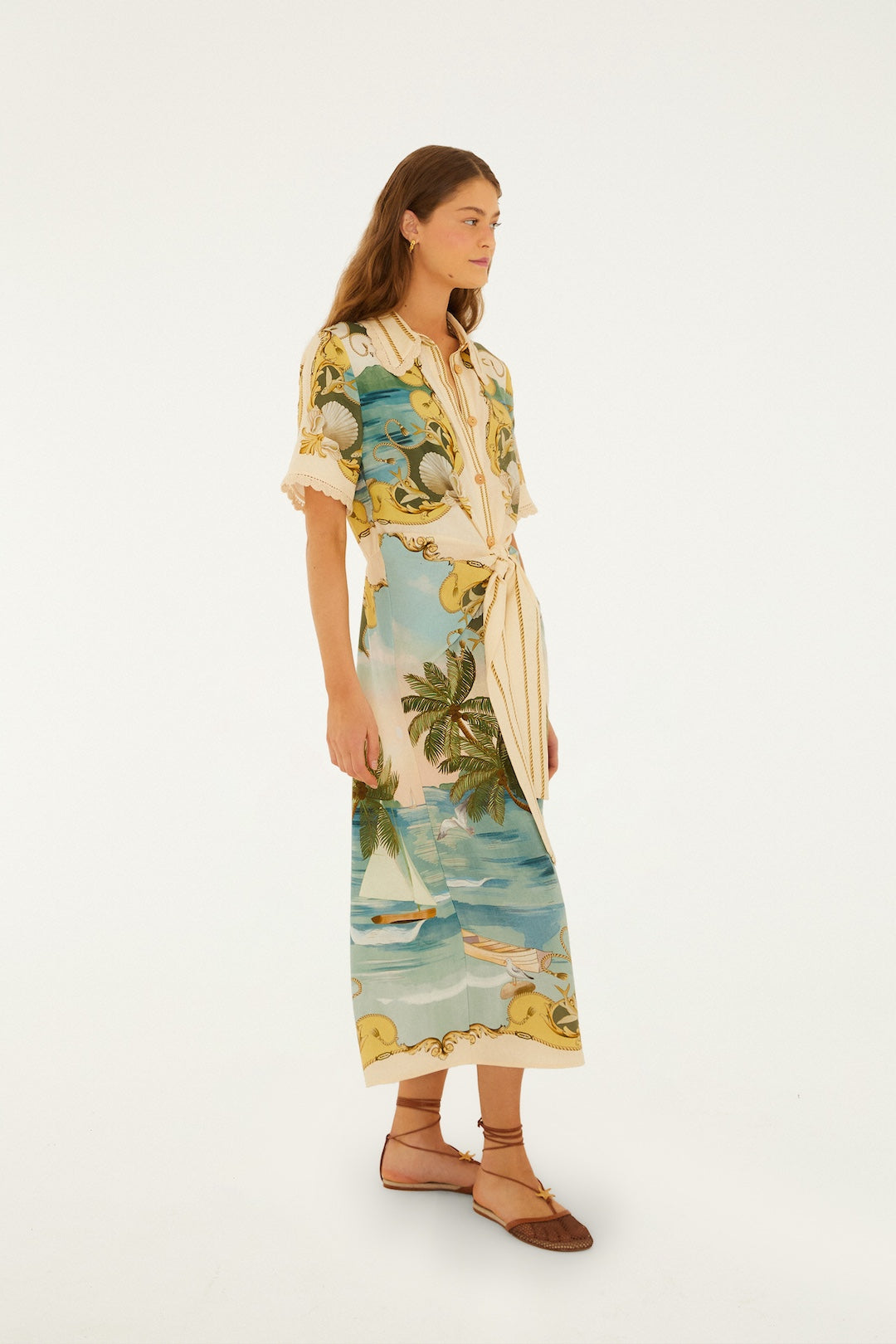 ROYAL SEA MULTICOLOR MIDI DRESS