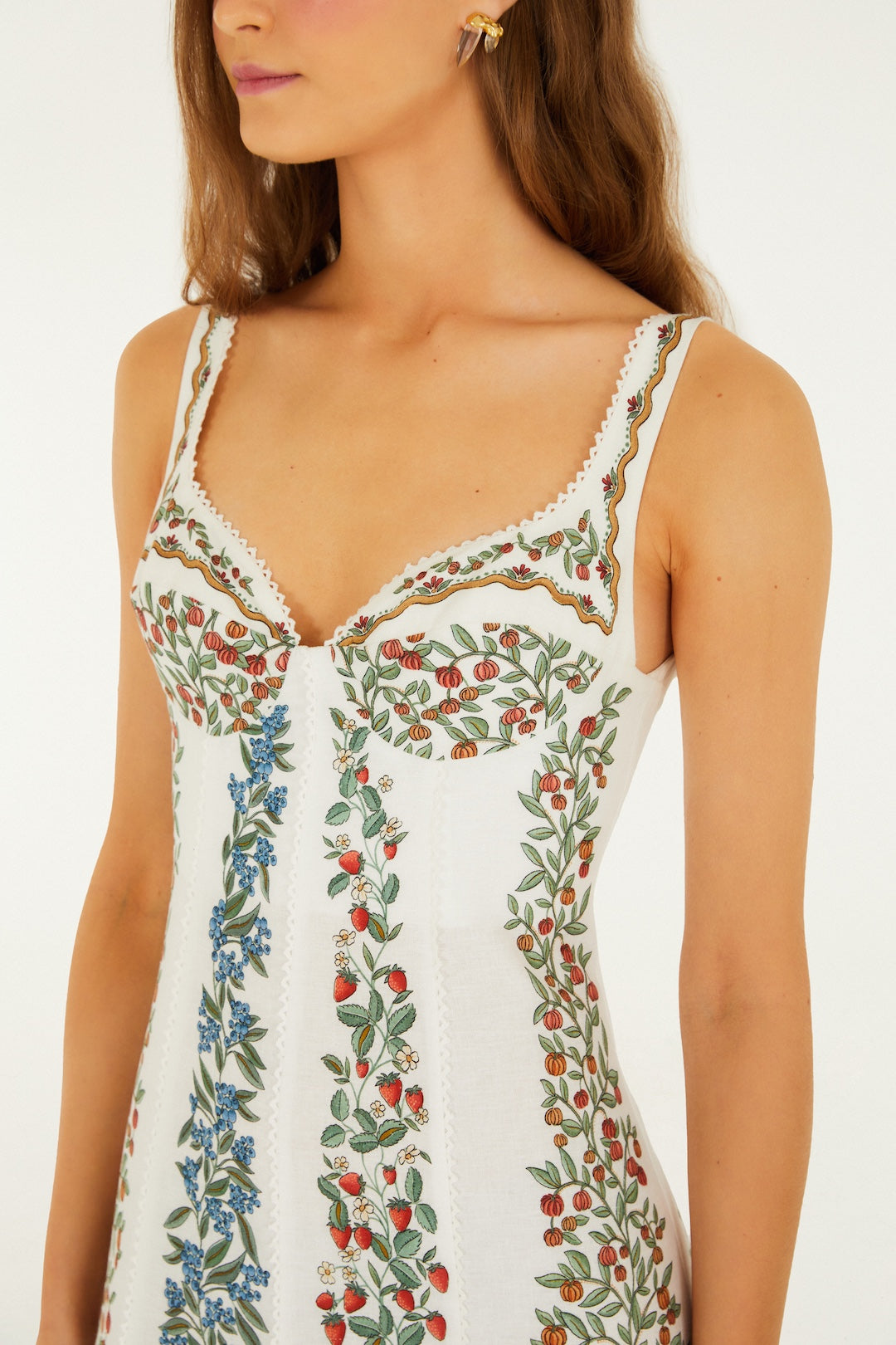 FRUIT BEAUTY OFF-WHITE MAXI DRESS