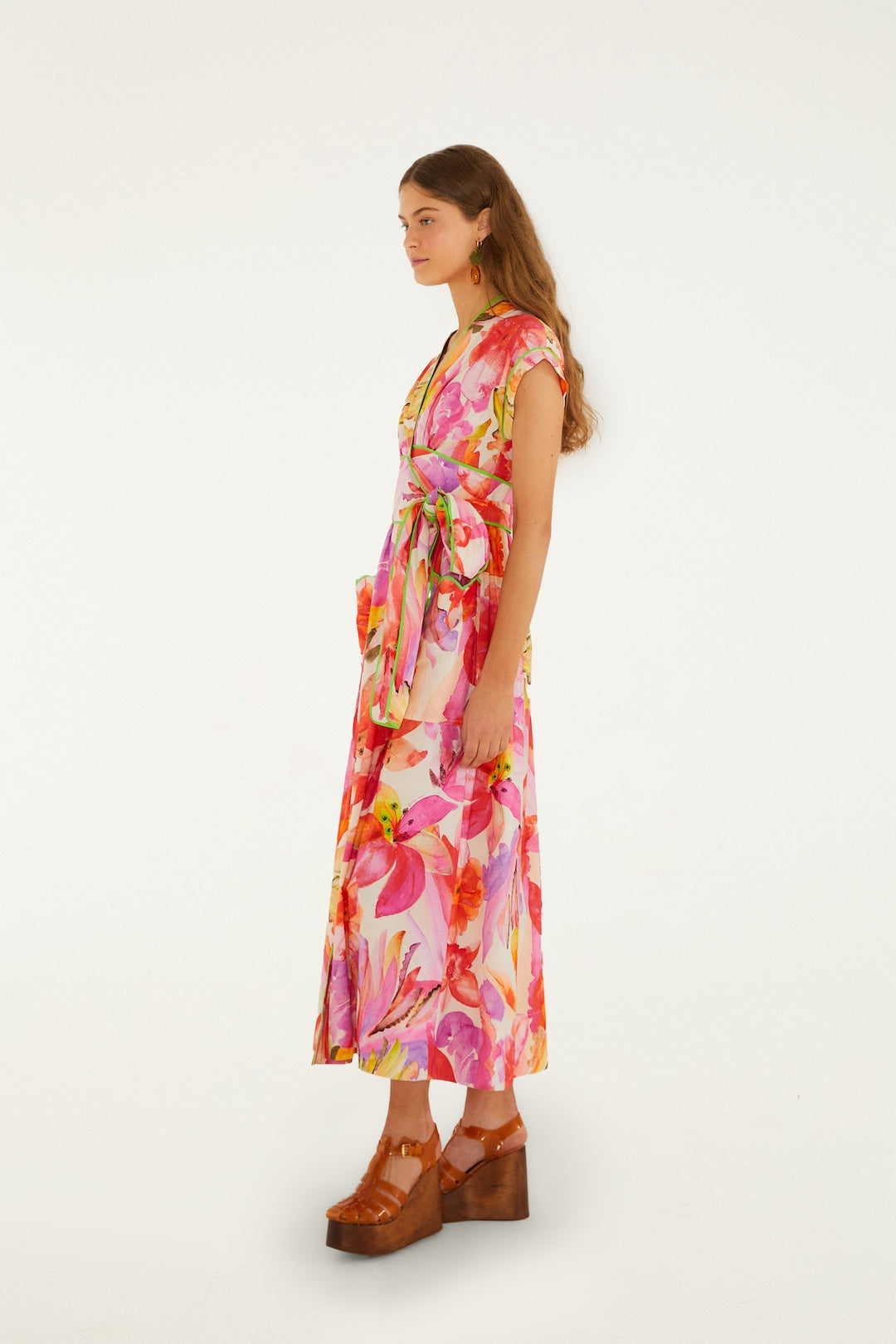ARTSY FLORA OFF-WHITE MAXI DRESS