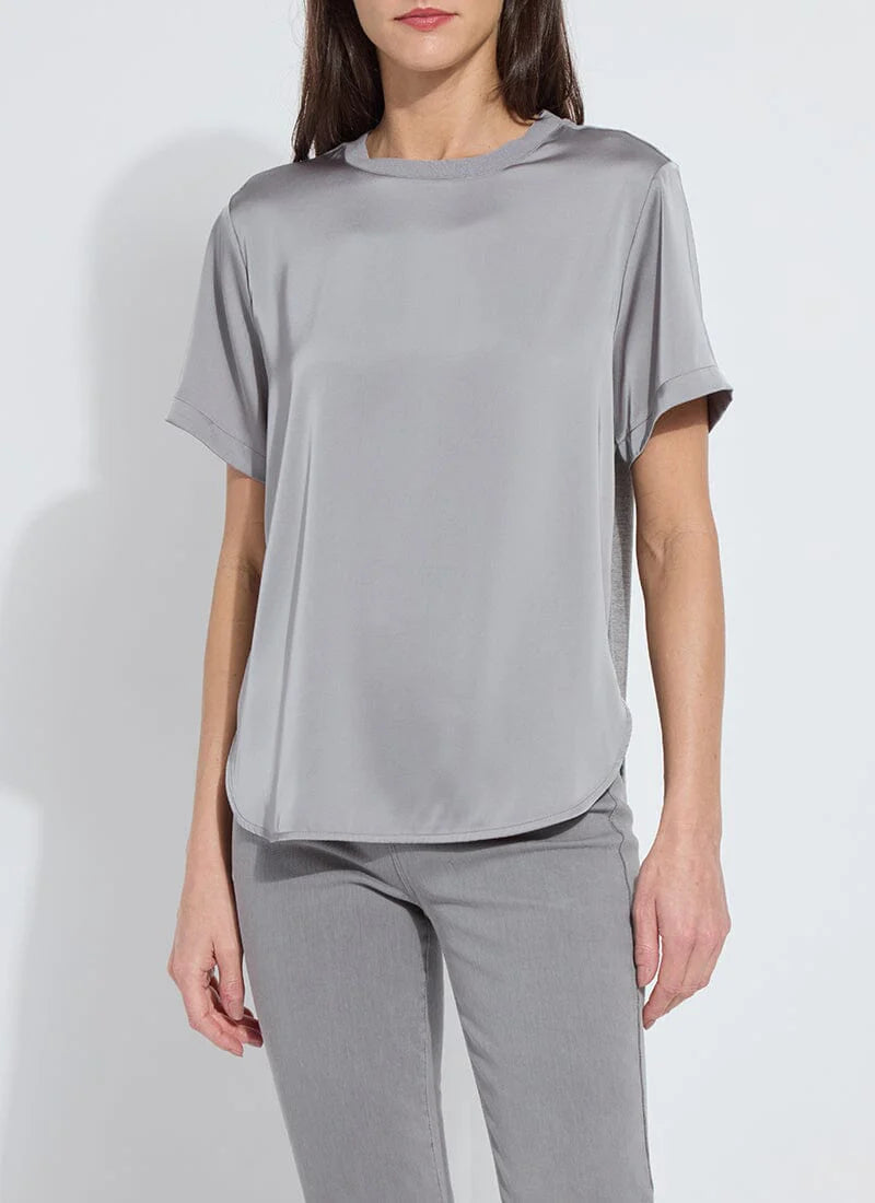 Lysse Aline Crew Neck Mix Media Top
