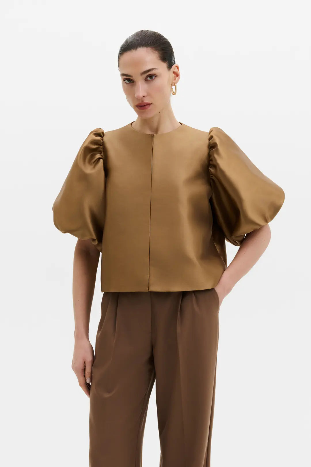 Malina Cleo Blouse - Camel