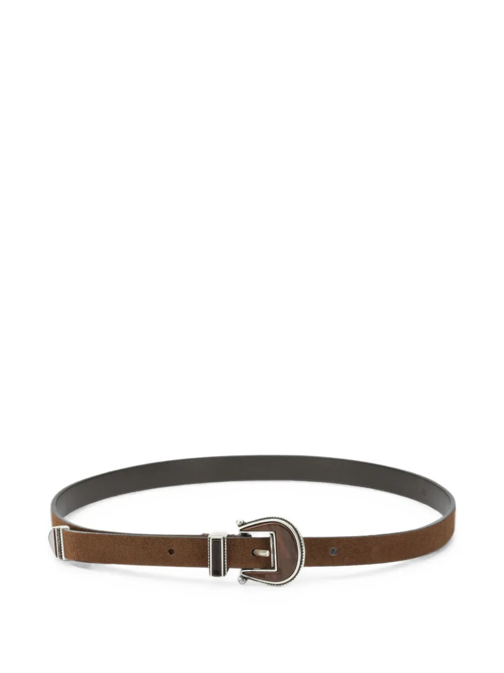 Anderson's Brown Leather Belt w/ Silver
