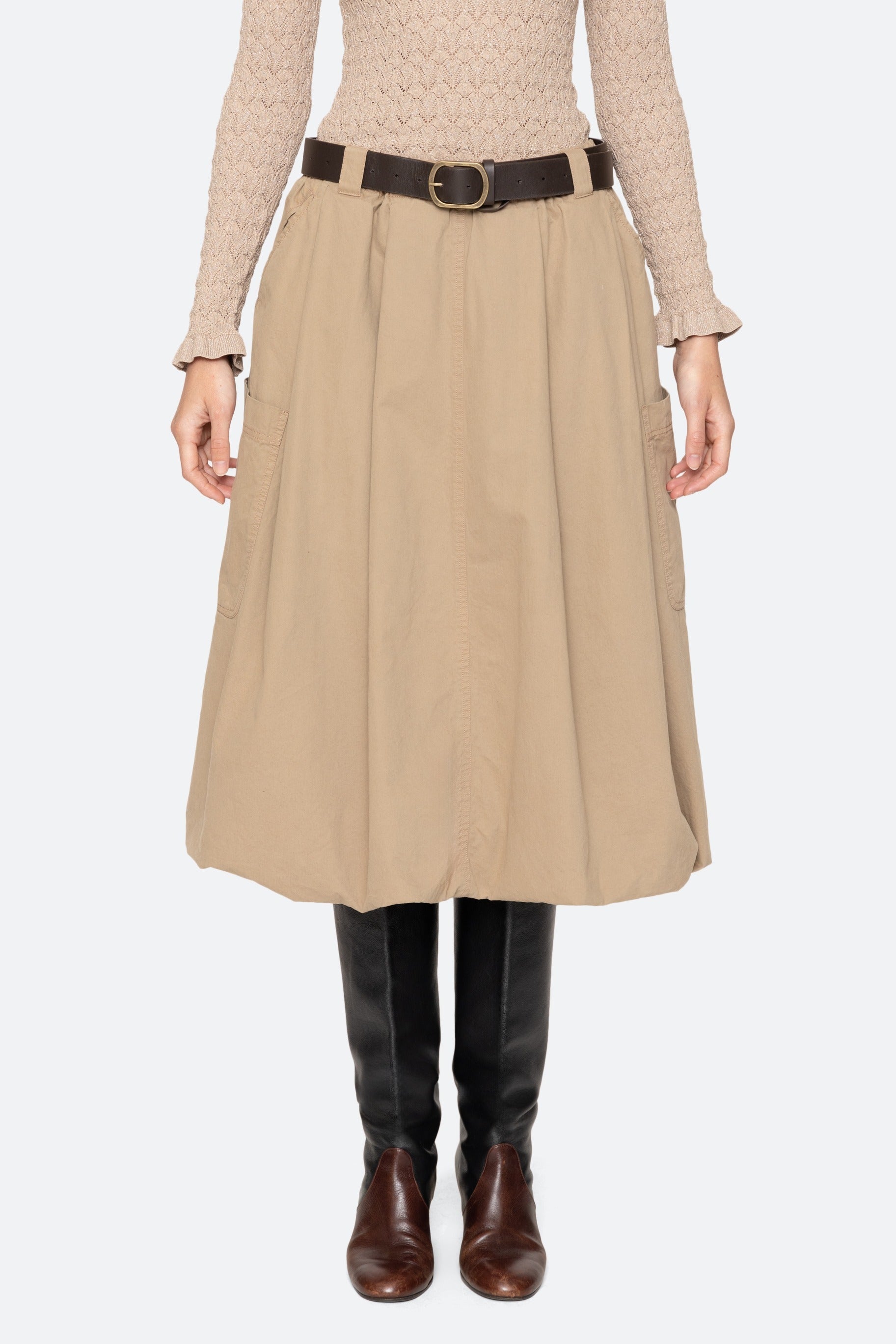 SULLIVAN SPORTSWEAR BELTED BUBBLE SKIRT (D1)