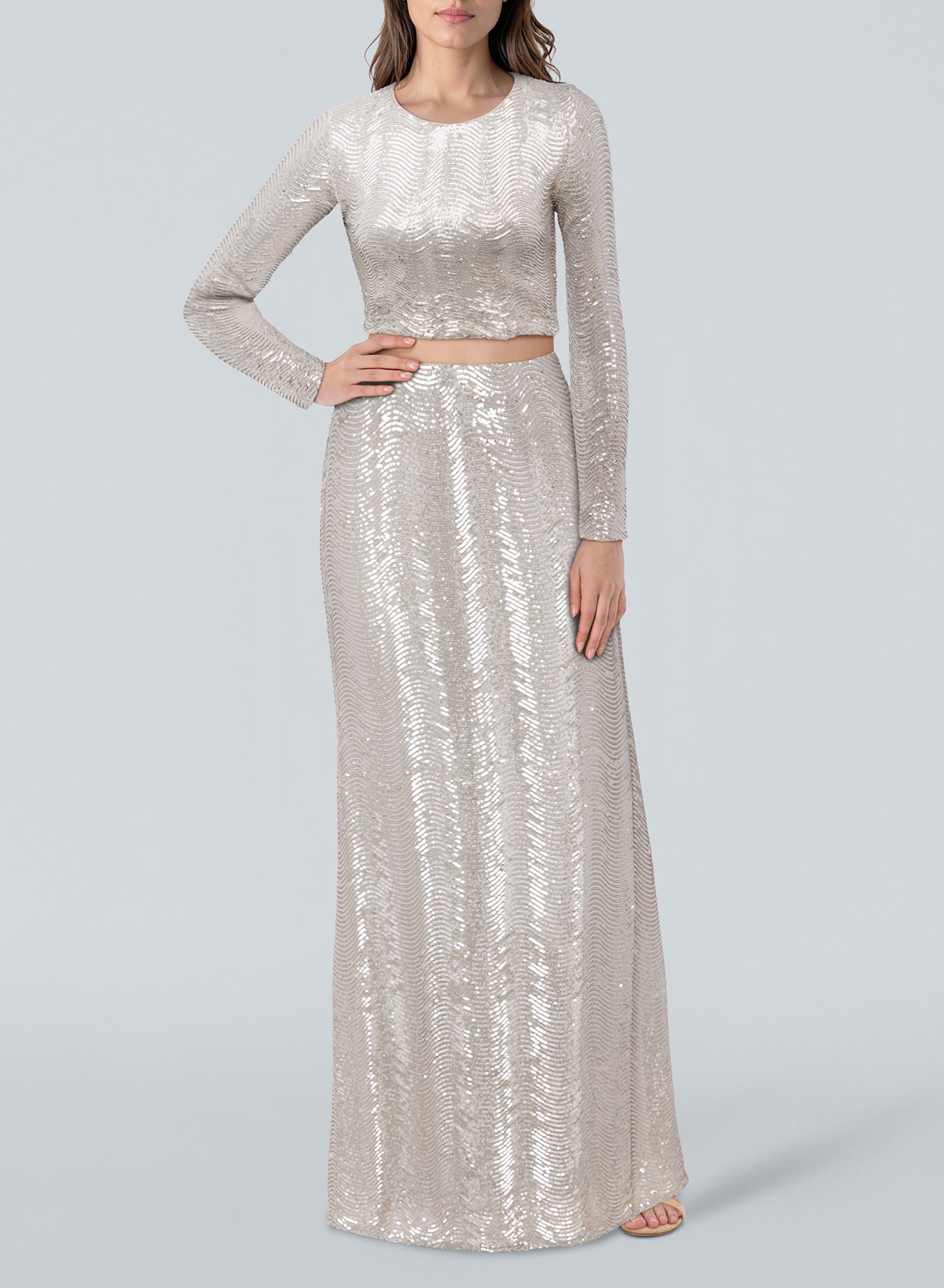 SEQUIN ZETA LONG SKIRT