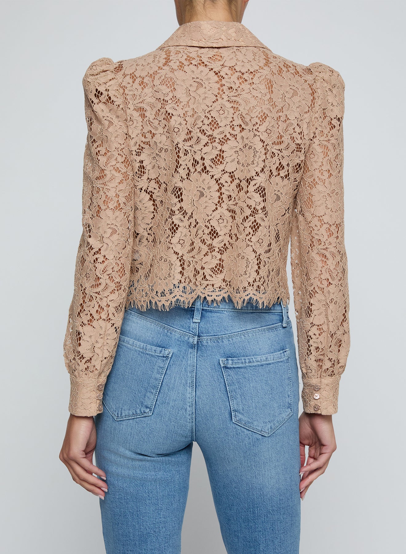 ANITA LACE BUTTON UP