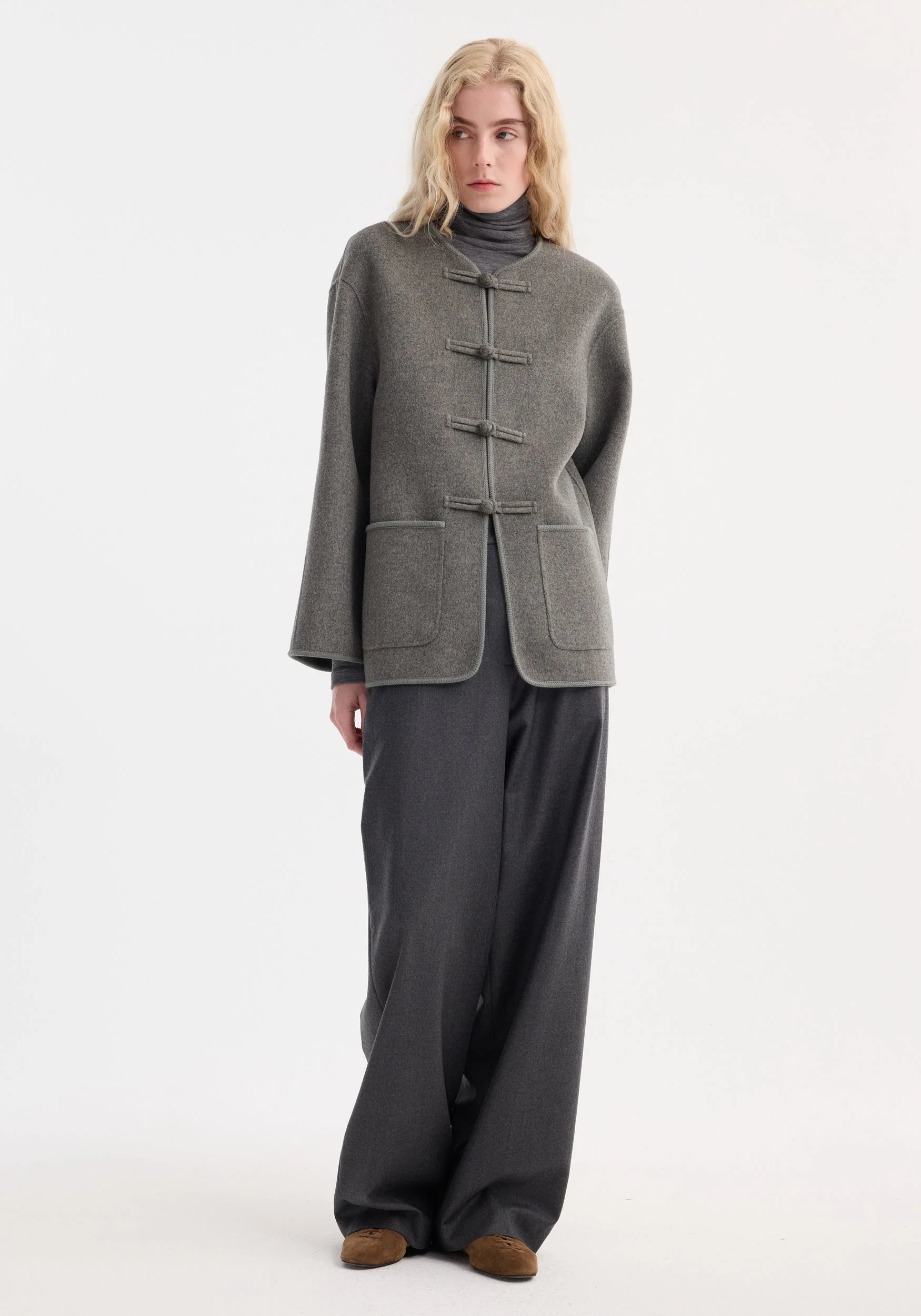 Rohe Mandarin Double-Faced Wool Jacket