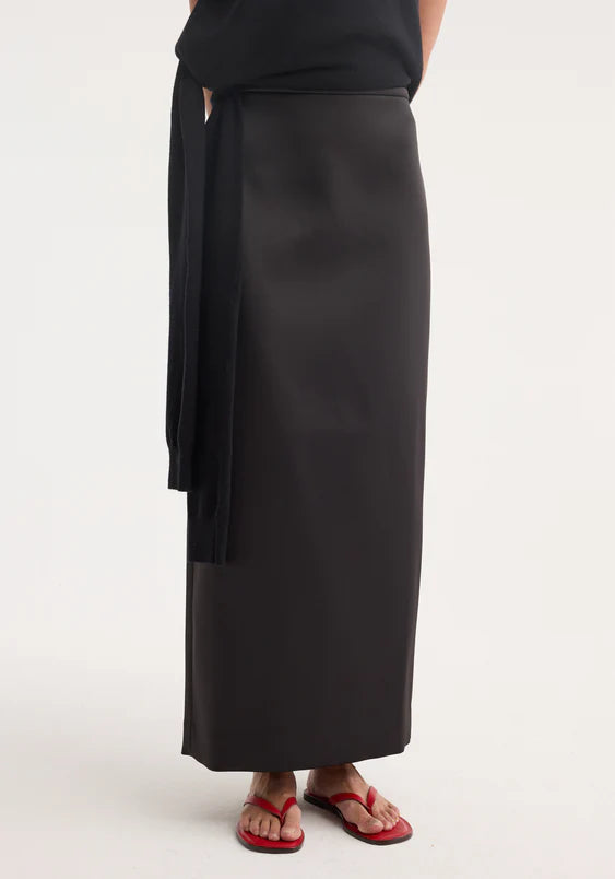 RÓHE Column Satin Skirt