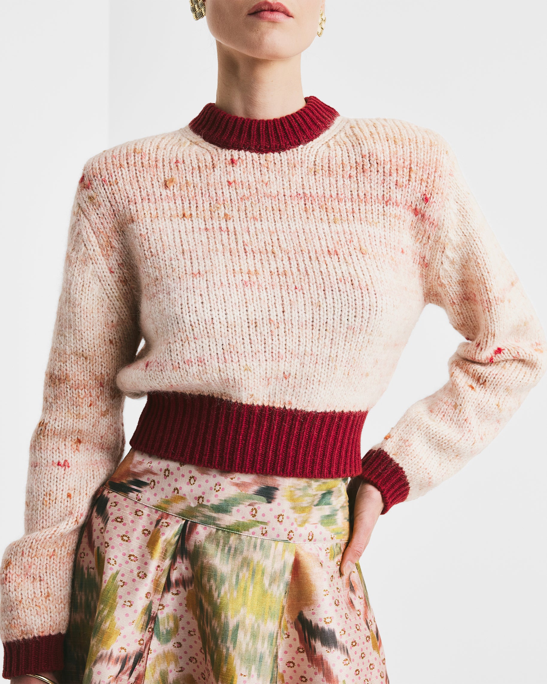 Melange Knit Sweater