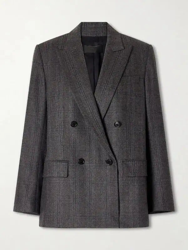 Nili Lotan Leston Blazer - Grey/Blue Check