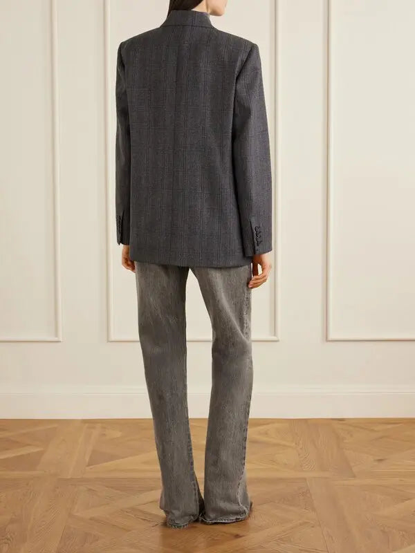 Nili Lotan Leston Blazer - Grey/Blue Check