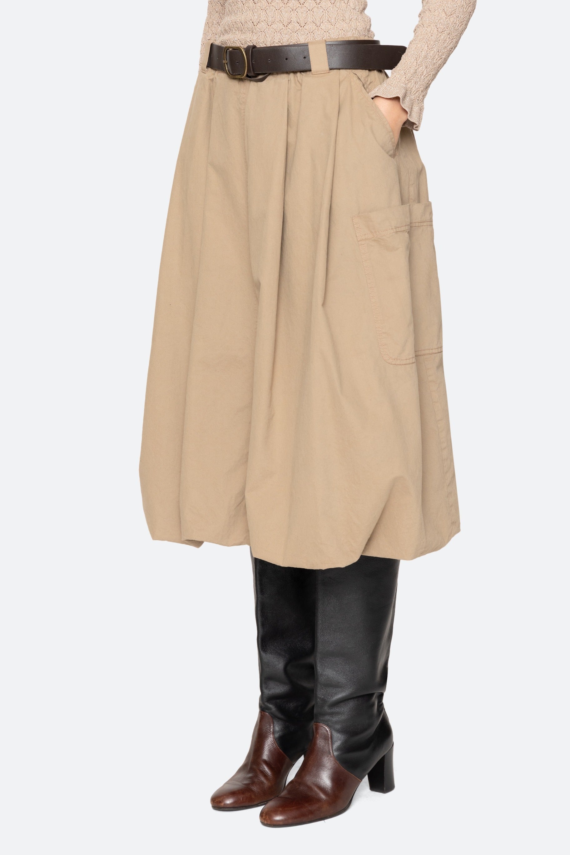 SULLIVAN SPORTSWEAR BELTED BUBBLE SKIRT (D1)