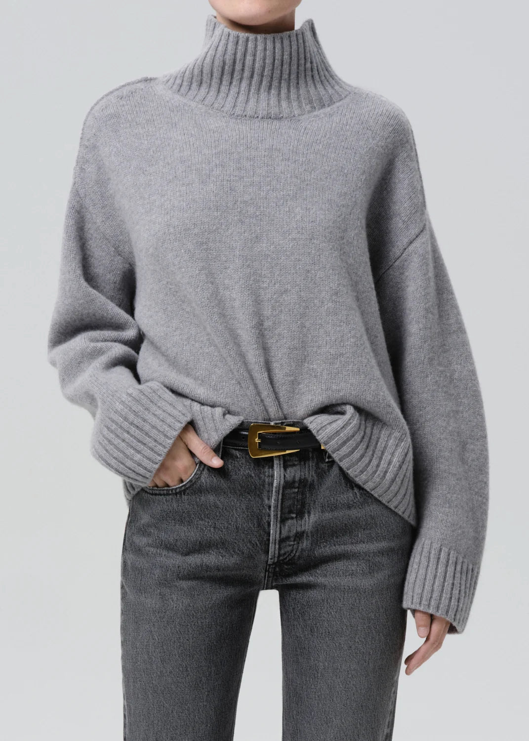 Citizens of Humanity Scout Turtleneck Sweater - Heather Grey
