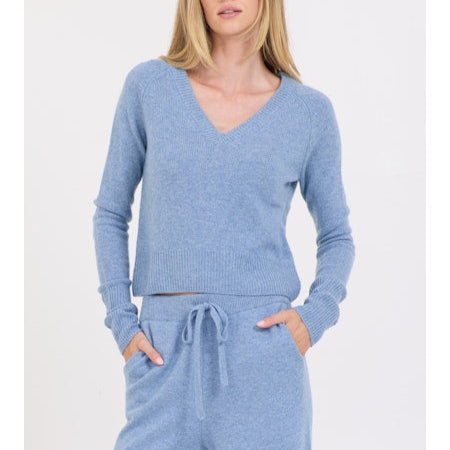 One Grey Day Blakely Cashmere Vneck Sweater