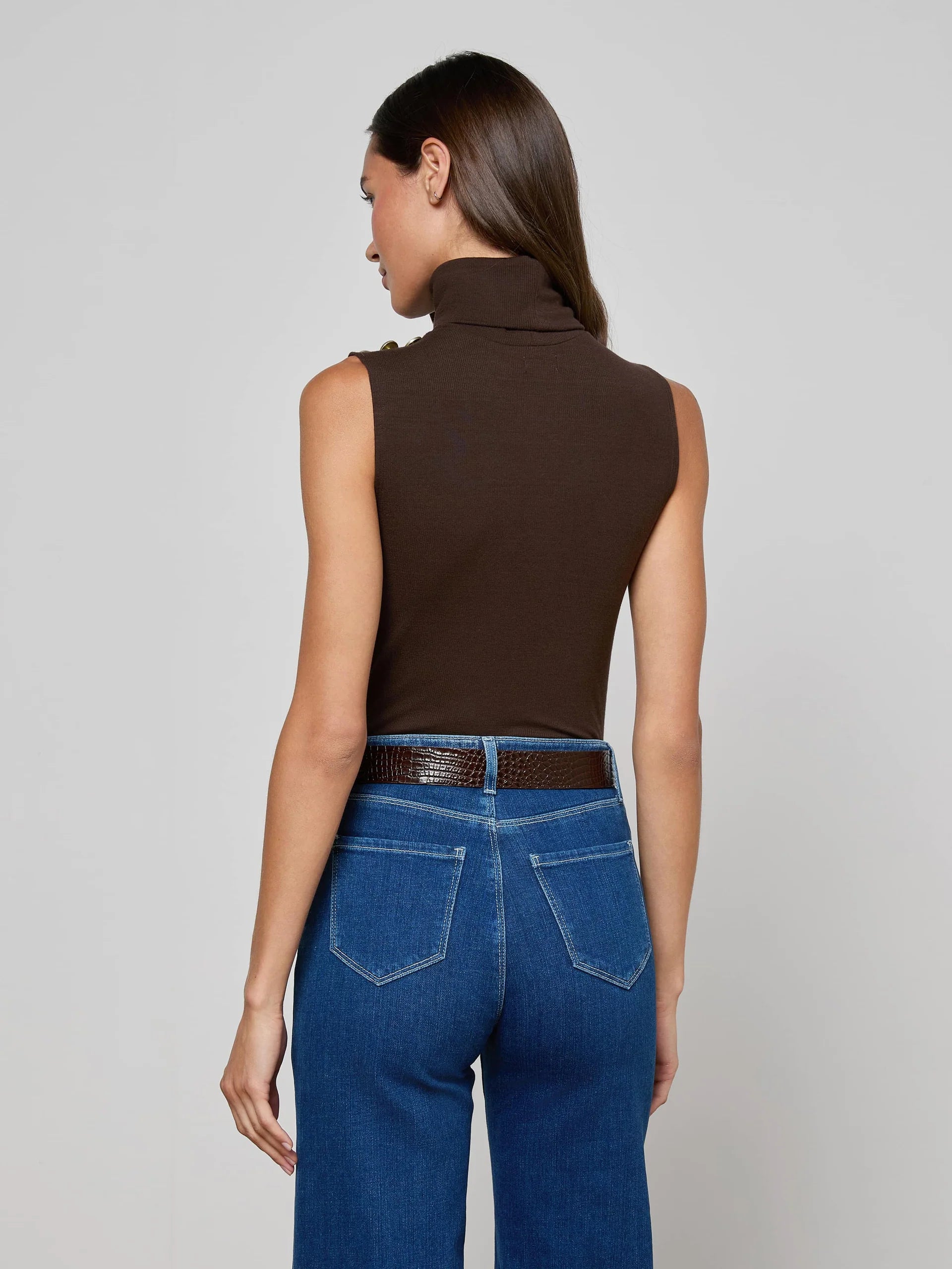 L'Agence Ceci Slvless Turtleneck