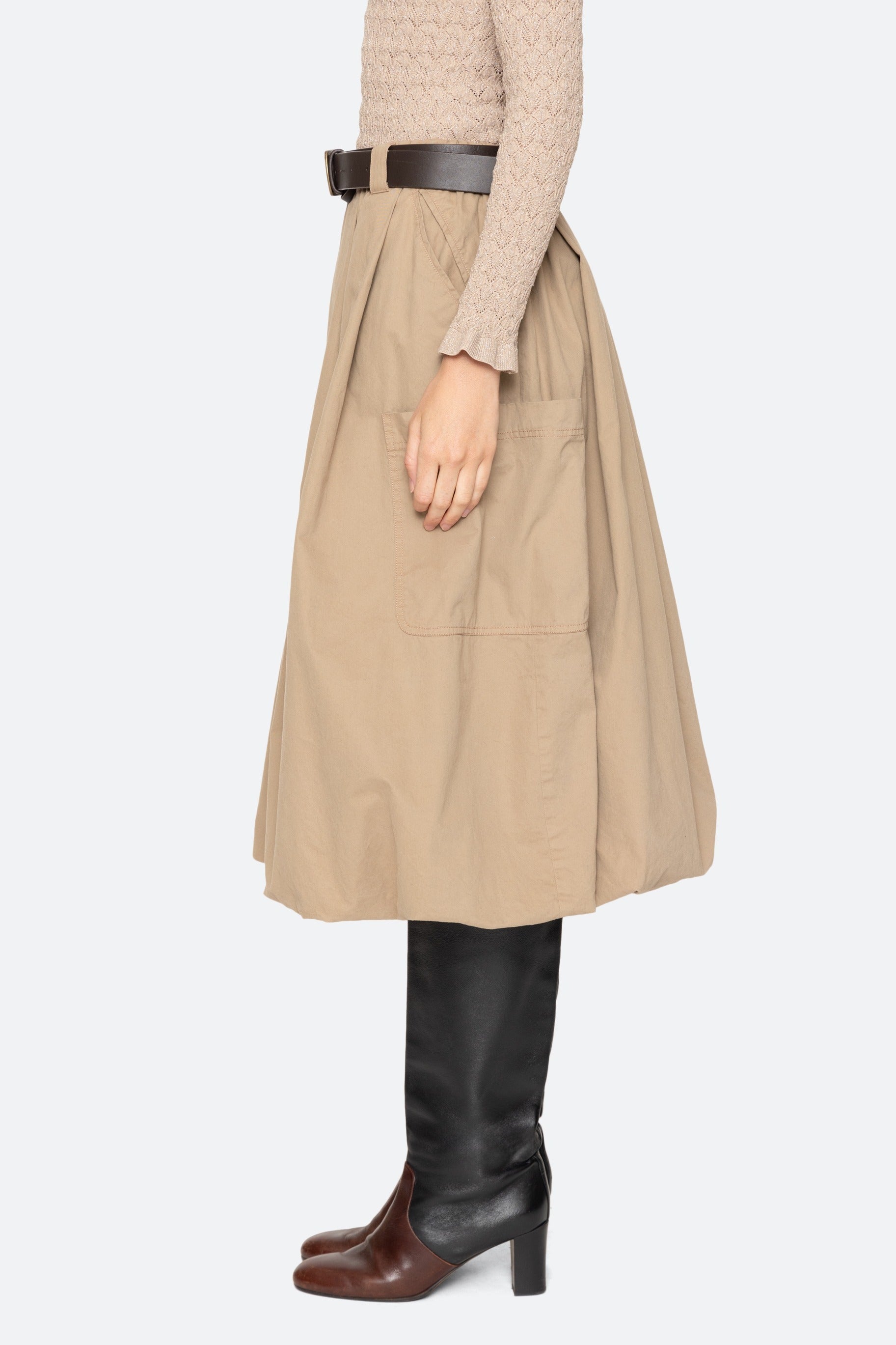 SULLIVAN SPORTSWEAR BELTED BUBBLE SKIRT (D1)