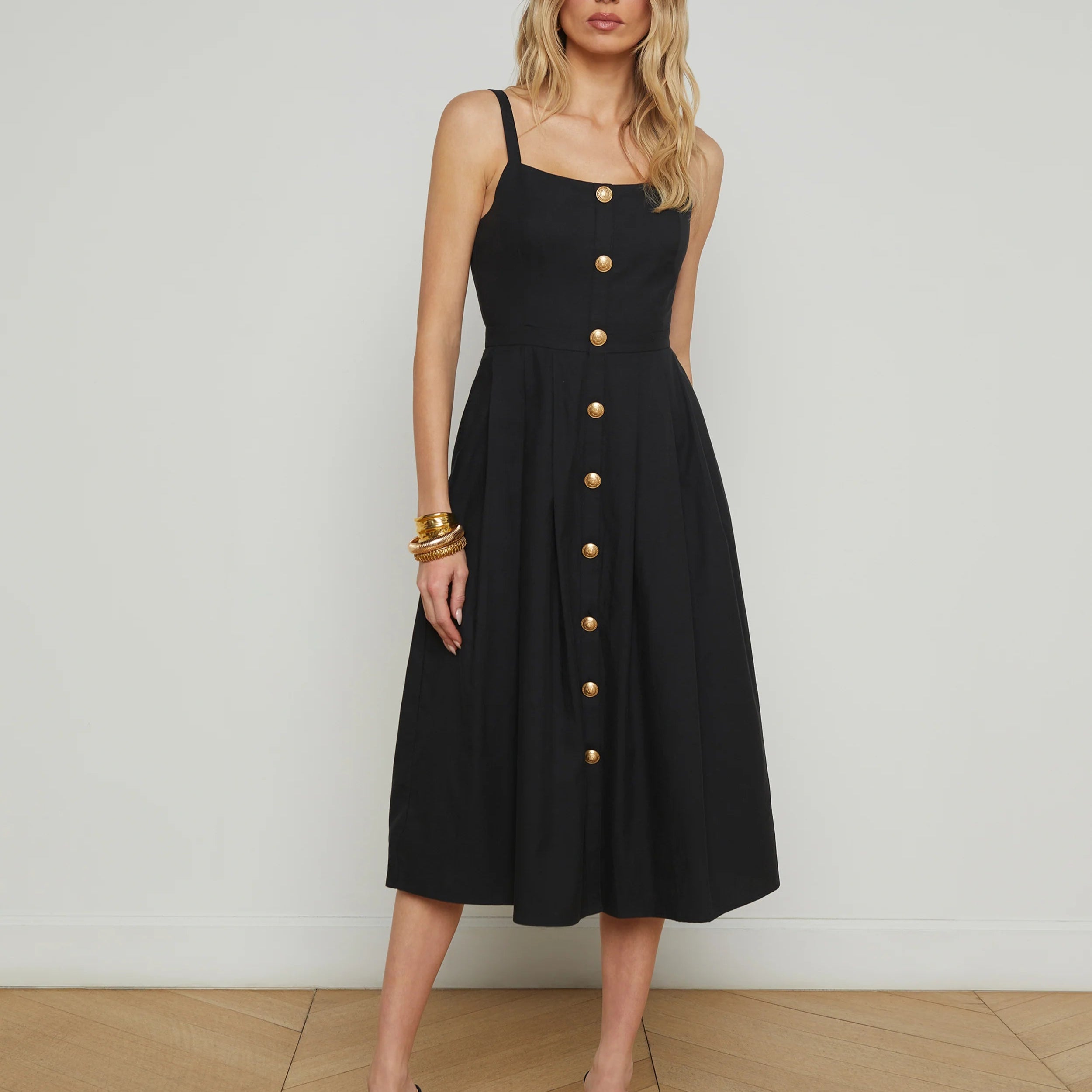 L'Agence Esmeralda Midi Dress