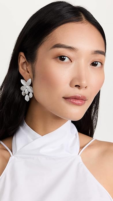 Shashi Pave Flower Drop Earring
