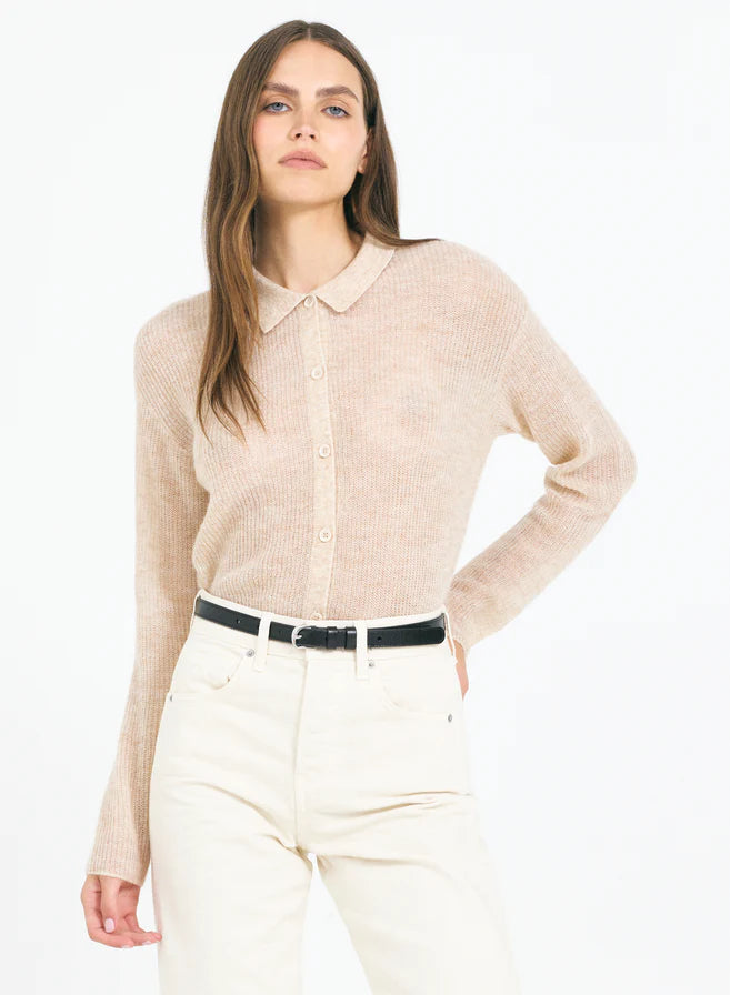 One Grey Day Gracie Button Up Shirt - Bone