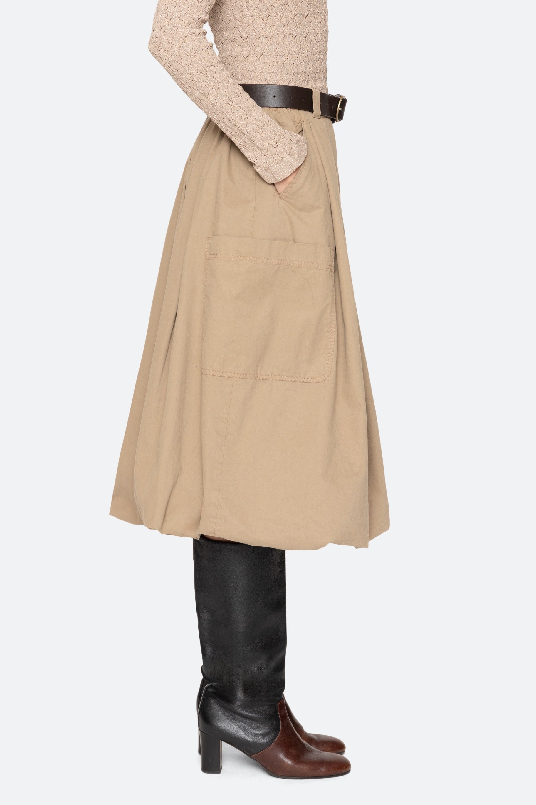 SULLIVAN SPORTSWEAR BELTED BUBBLE SKIRT (D1)