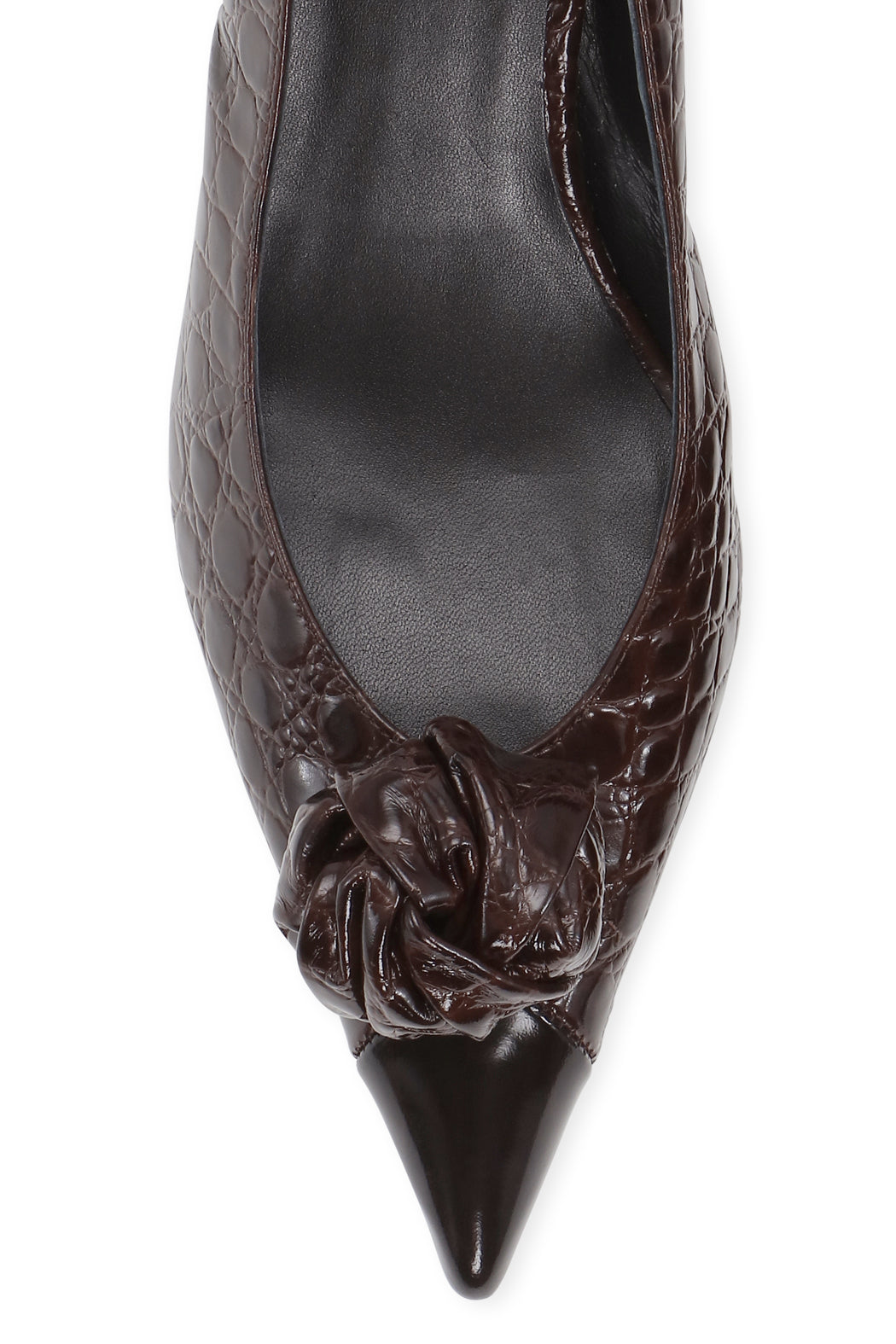 MID HEEL LEATHER PUMP
