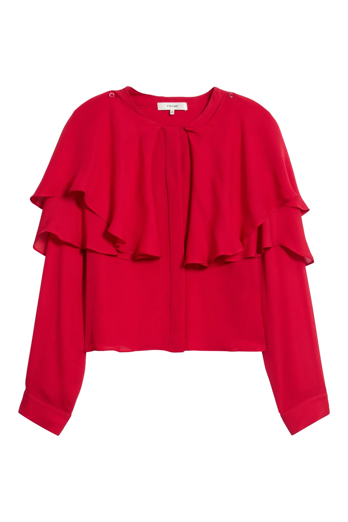 FRAME The Wrap Cape Blouse