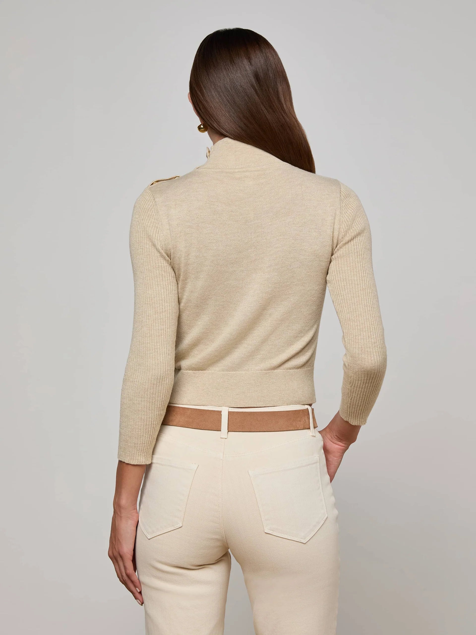 L'Agence Kamdyn Crop Mock Neck