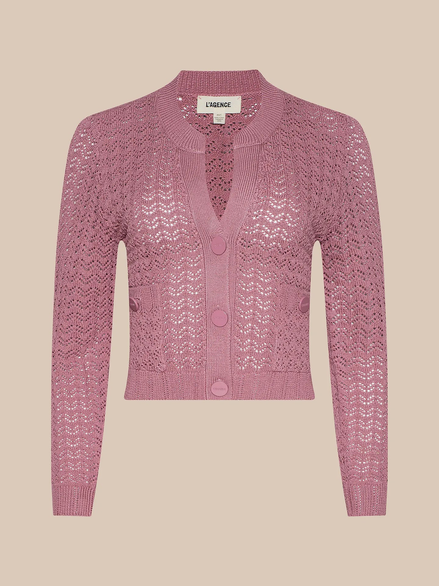 L'Agence Orla Pointelle Knit Cardigan