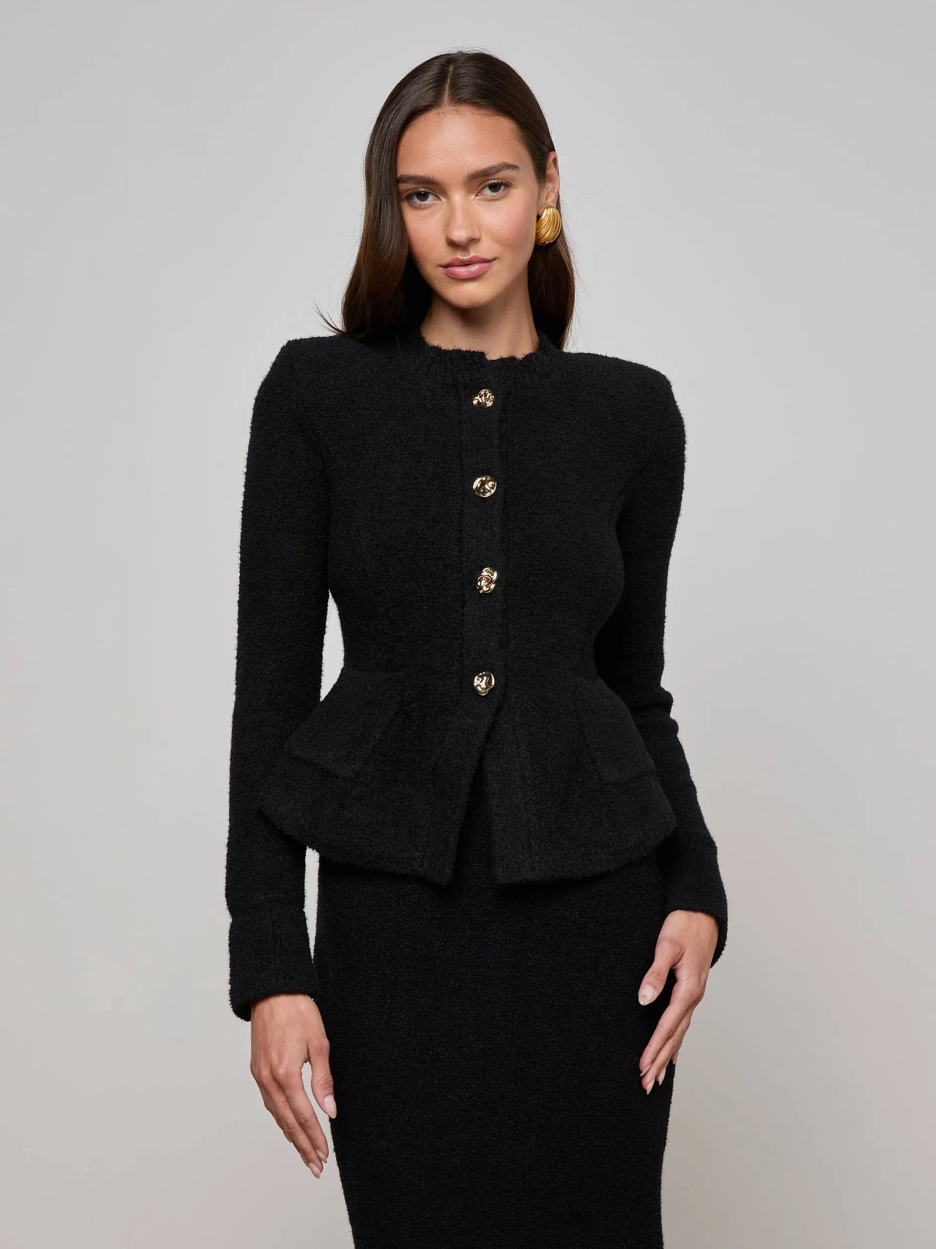 L'Agence Melissa Knit Flare Cardi
