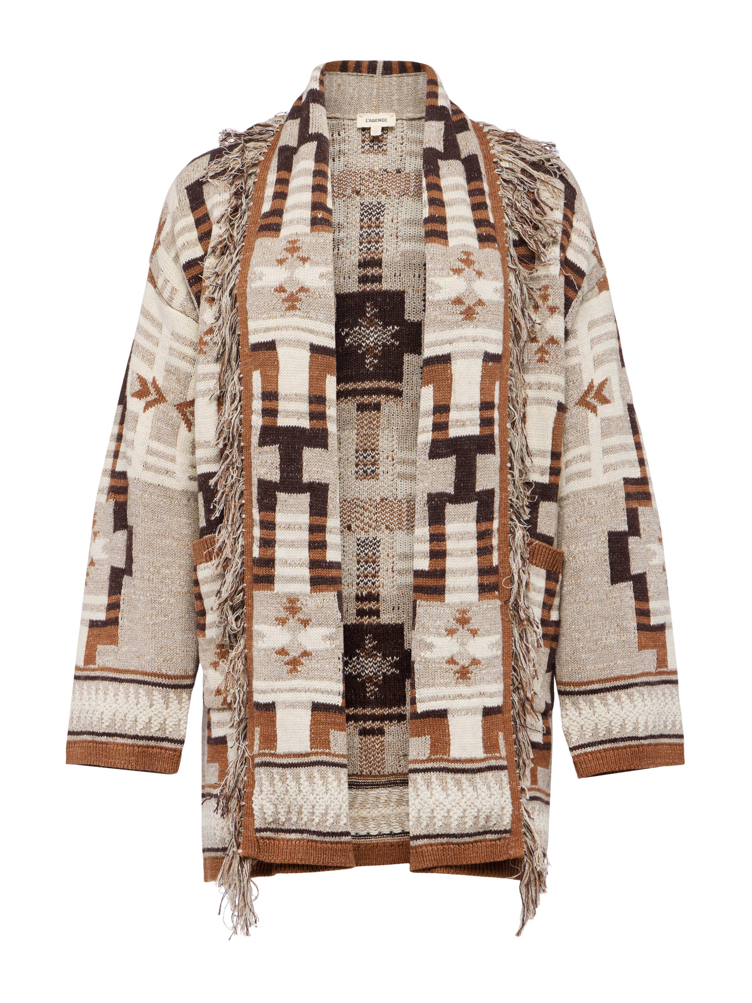 JAIR JACQUARD FRNG CARDI