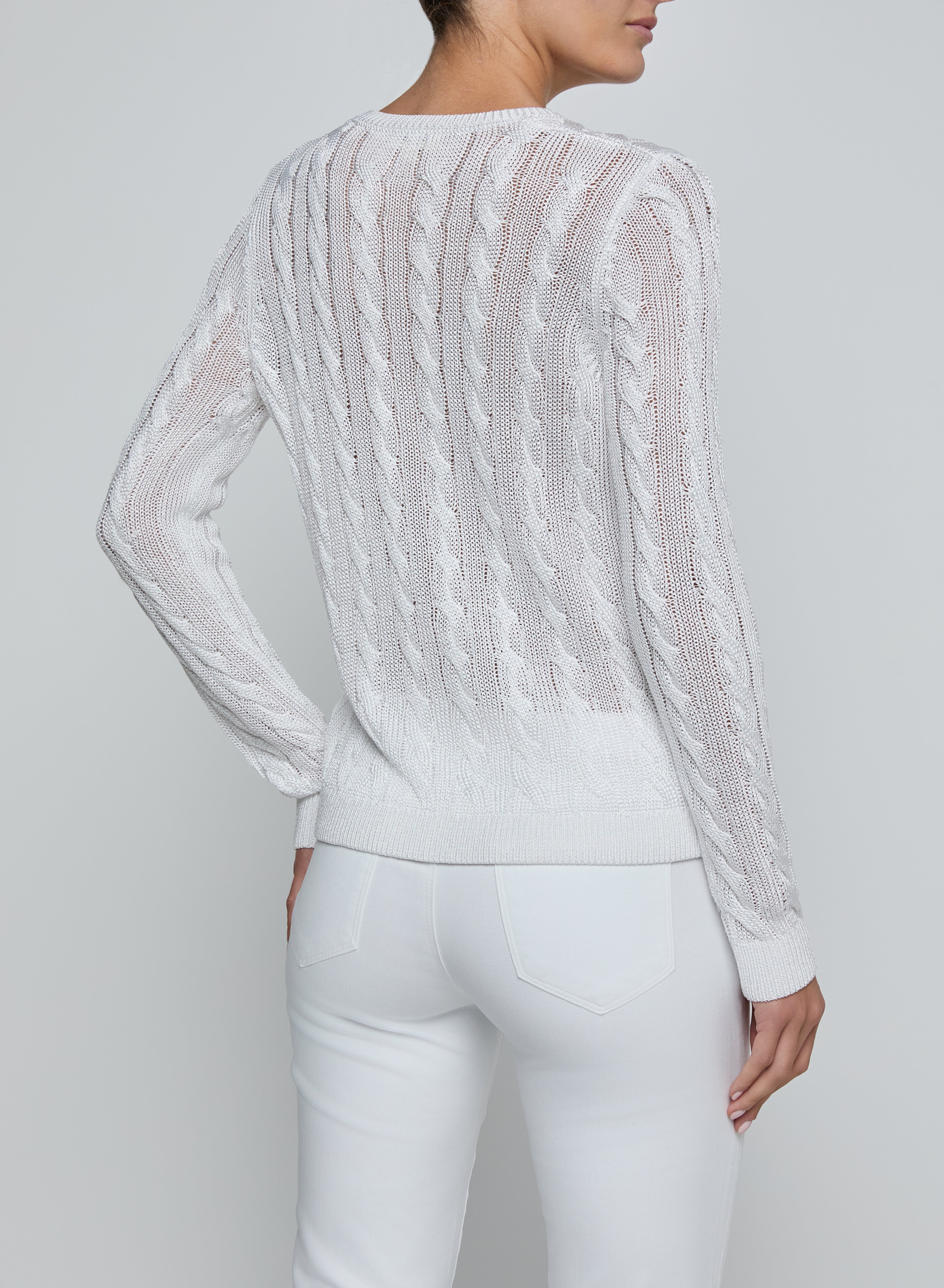 PRESTON CABLE V NECK PULLOVER