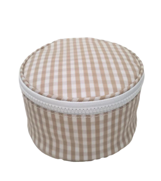 TRVL Designs Jewel Round Case - Gingham Khaki