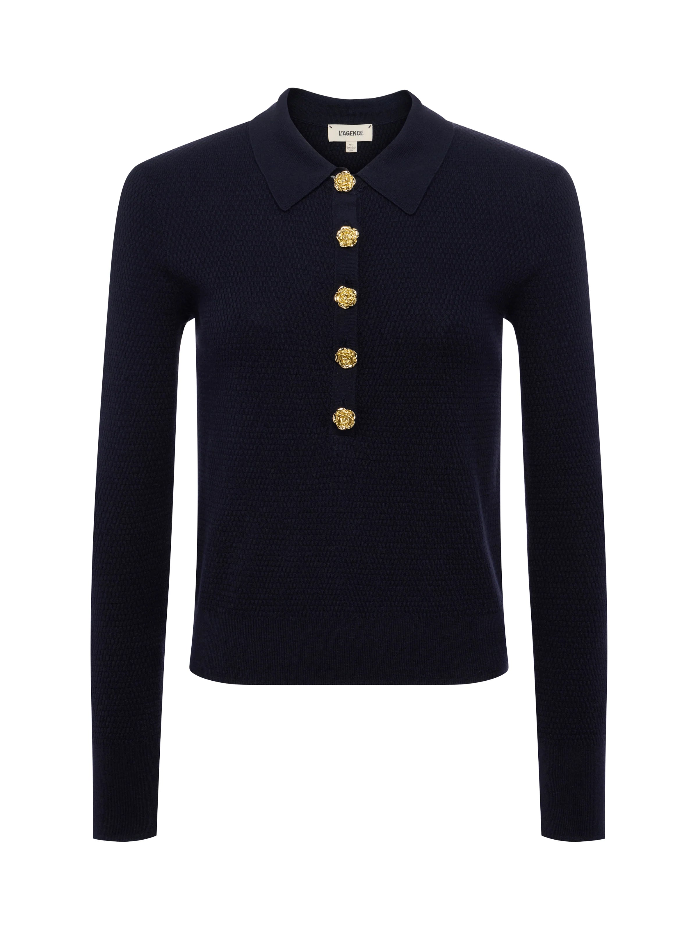 L'Agence Sterling Jewel Button Sweater