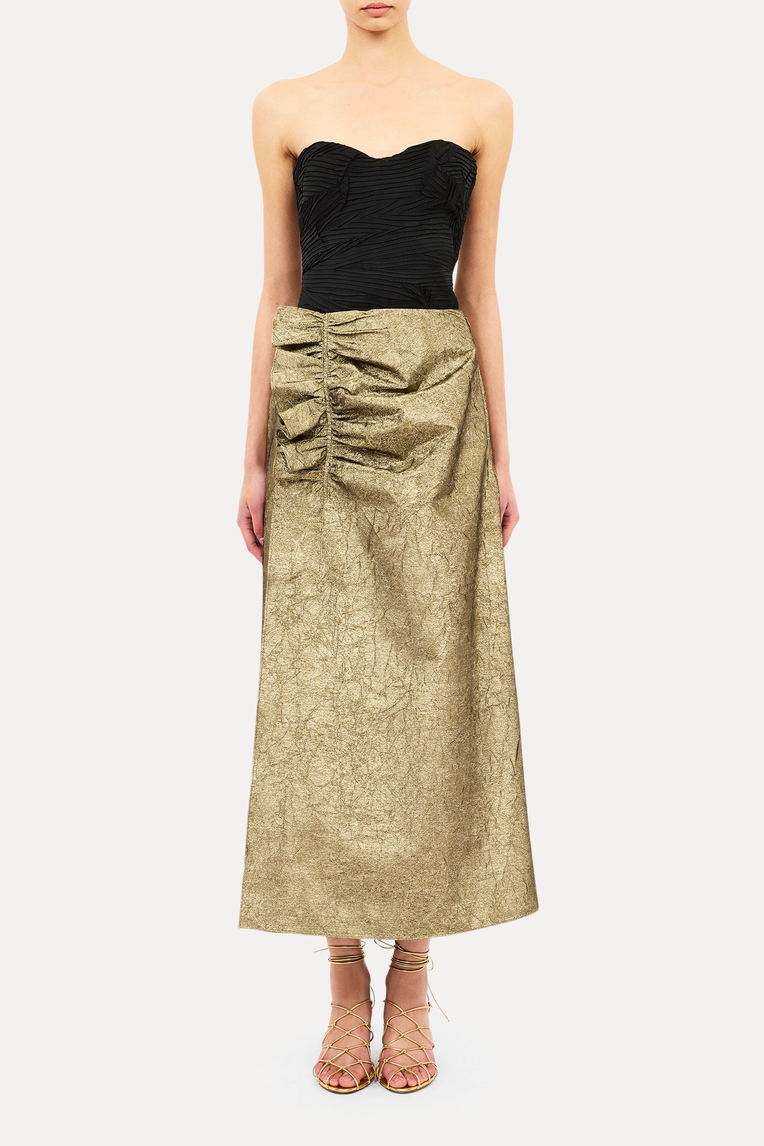 Ellis Taffeta Midi Skirt