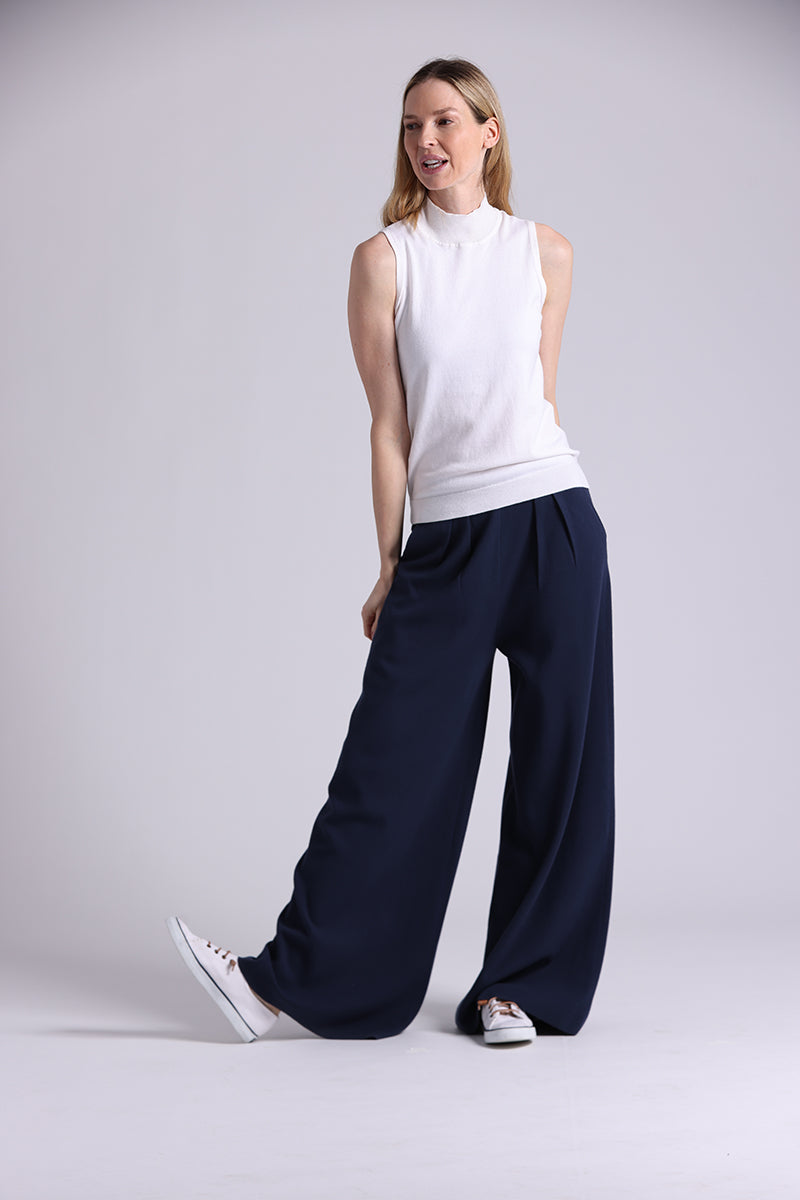 94124 Viscose Palazzo Pant with Pockets