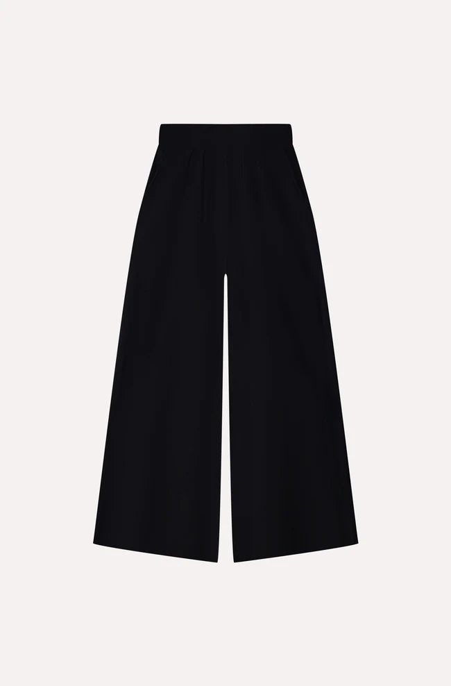 Minnie Rose Palazzo Pant - Black