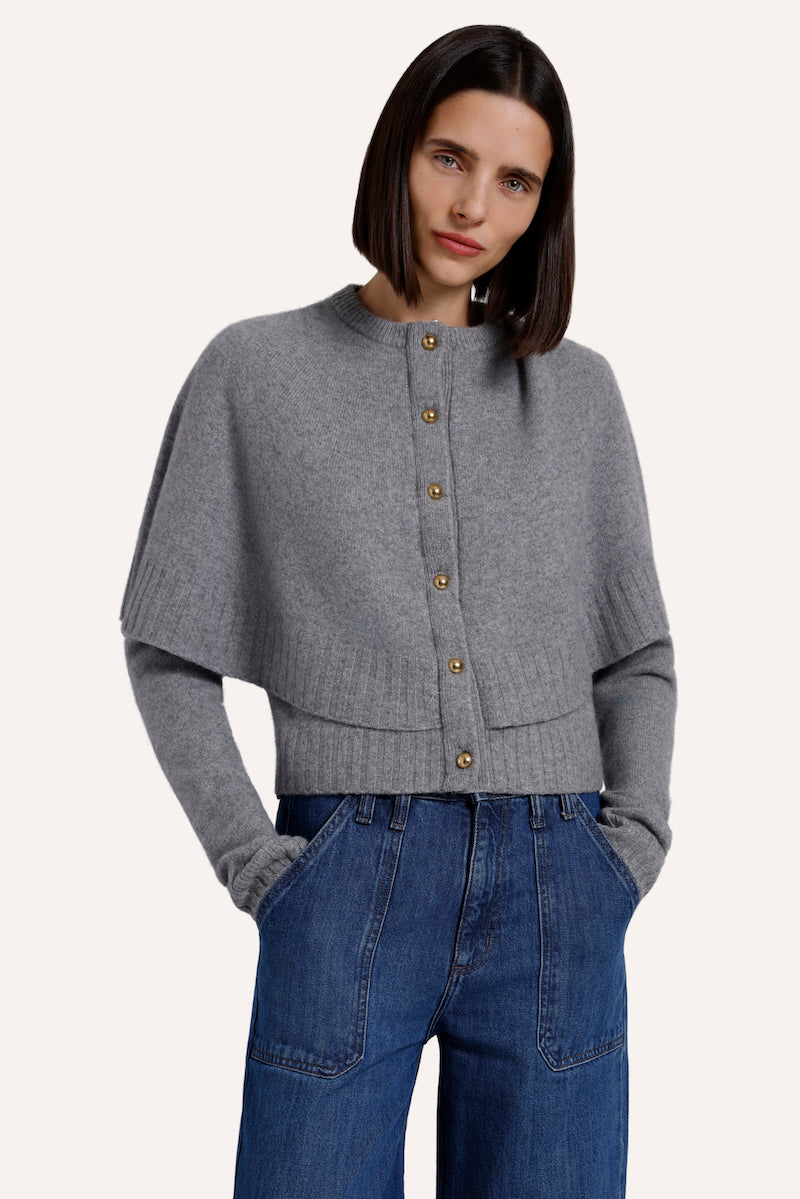 9549 Luxe Cashmere Capelet Cardigan