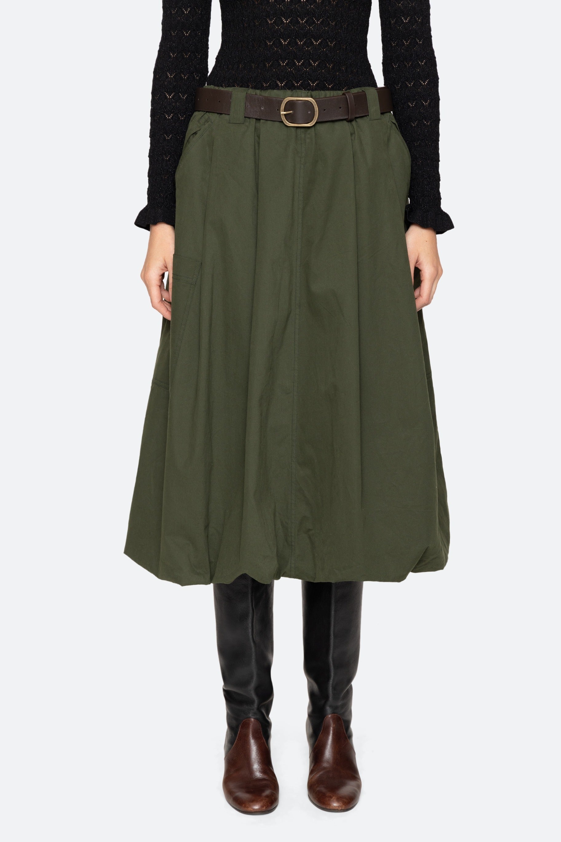 SULLIVAN SPORTSWEAR BELTED BUBBLE SKIRT (D1)